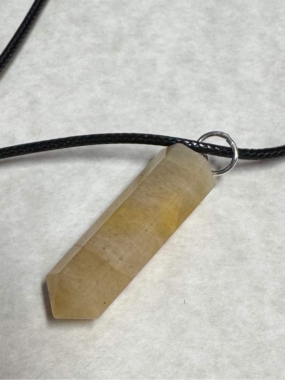 Yellow Aventurine Point Pendant Necklace